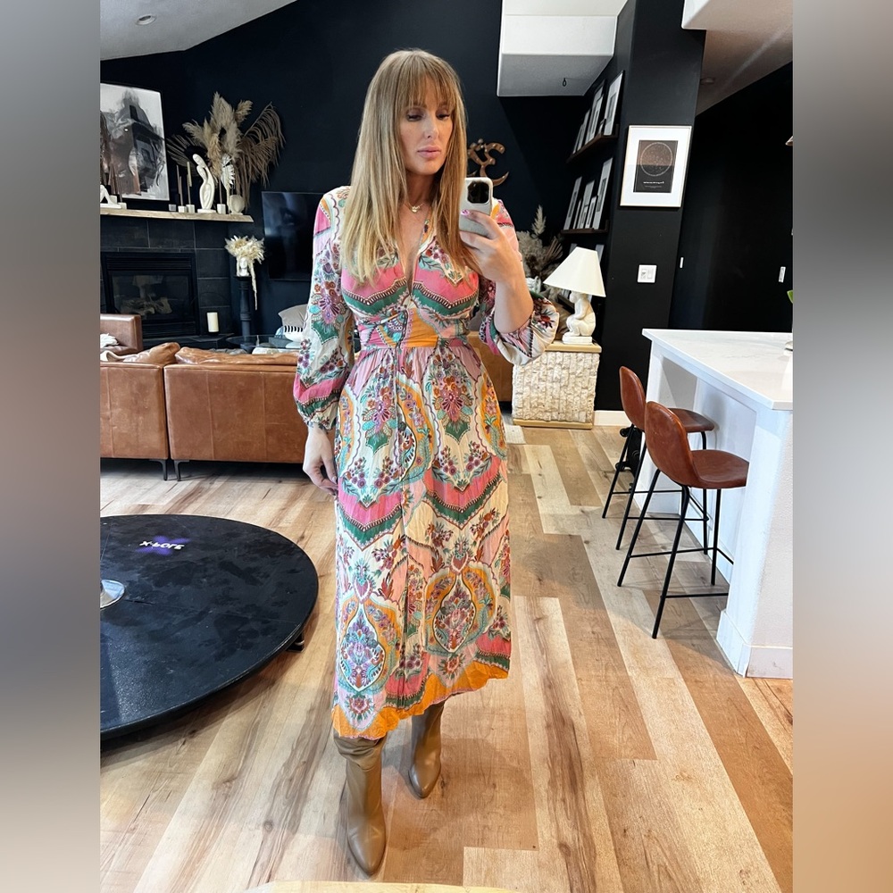 Rare Zara printed floral wrap dress - Picture 9 of 9